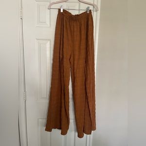 Burnt orange flowy pants